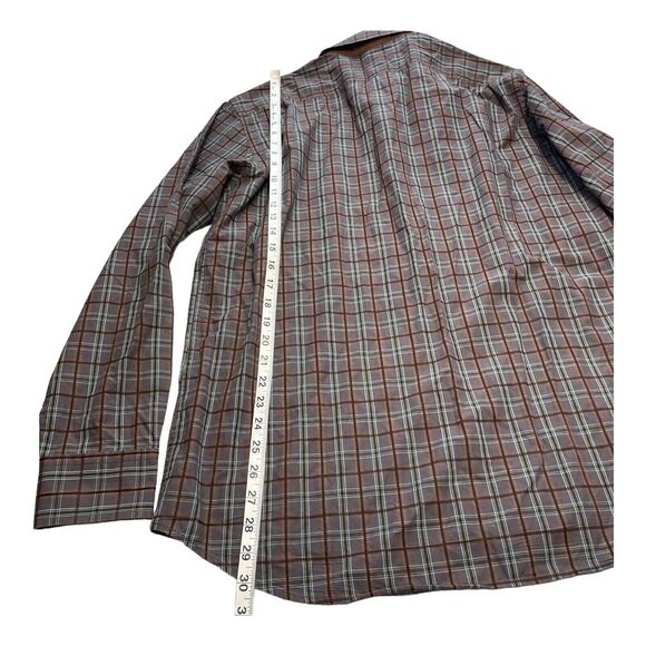 Black Brown 1826 Shirt Mens Large Multicolor Plaid Classic Long Sleeve Button-Up - Picture 5 of 6
